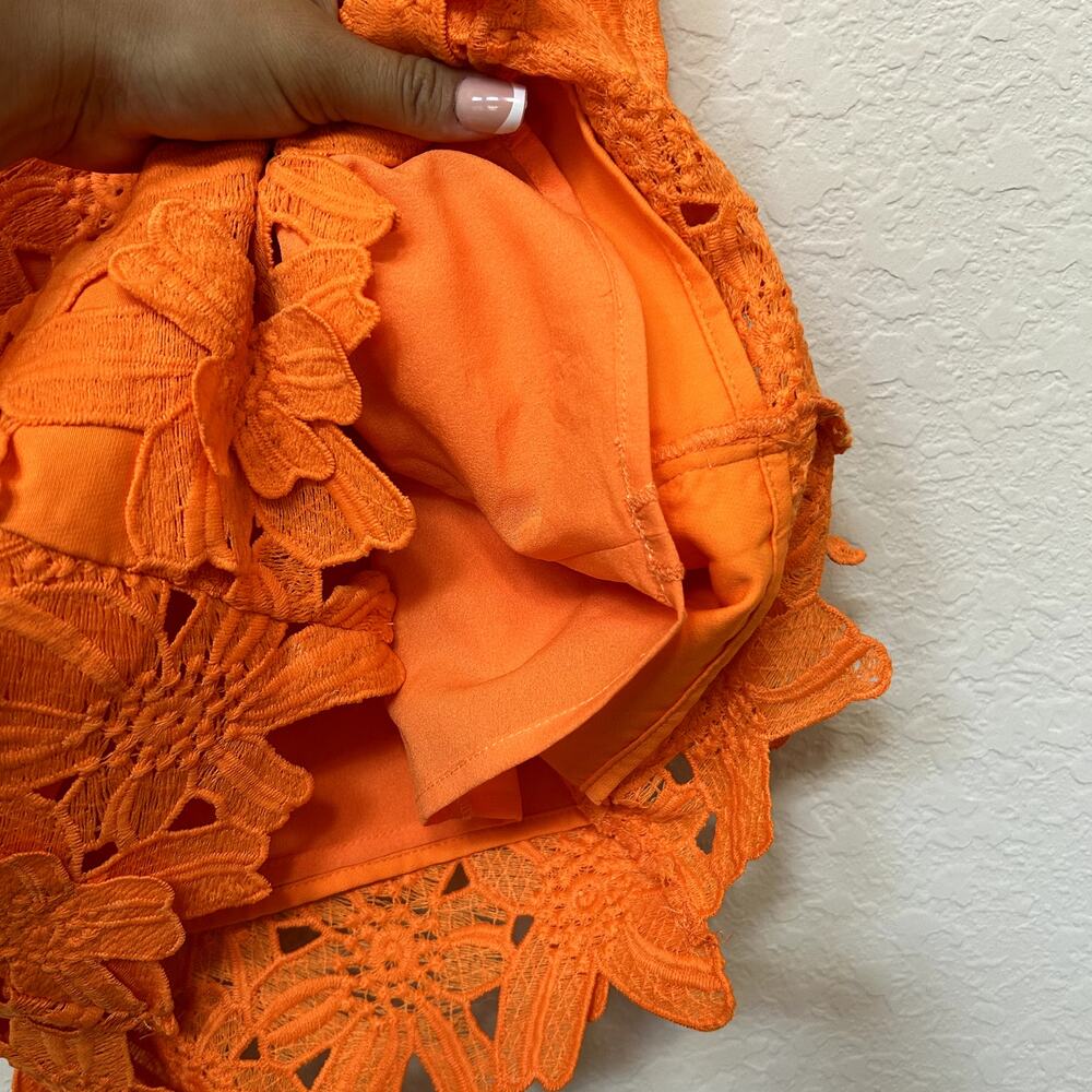 Endless Rose Anthropologie Cocktail Floral Embroidered 3D Lace Mini Dress Size S - Picture 9 of 14
